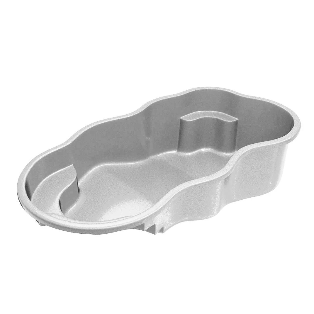 Aruba one-piece composite fiberglass pool shell, a freeform shape