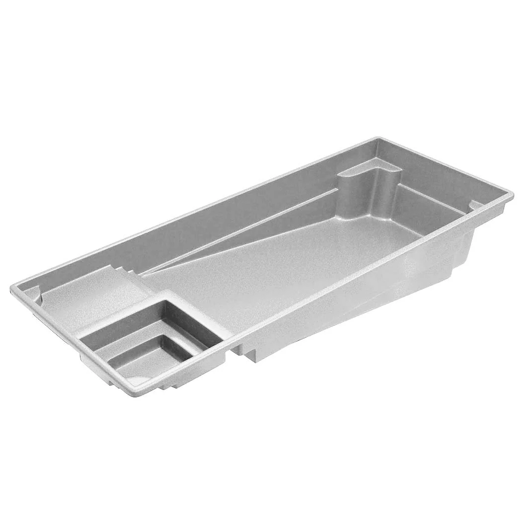 Astoria 16 one-piece composite fiberglass pool shell, a rectangle shape