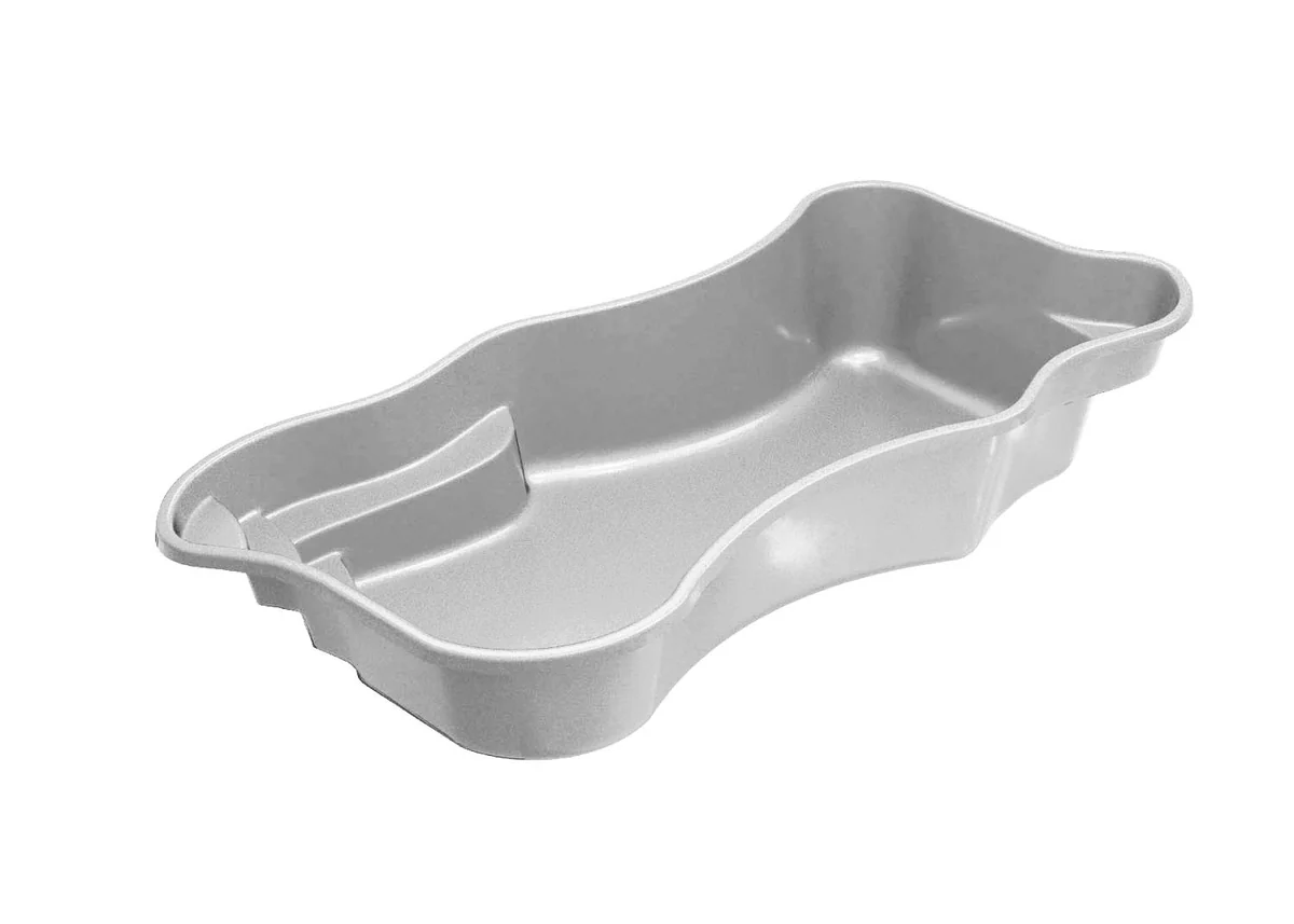Cape Cod 12 one-piece composite fiberglass pool shell, a freeform shape