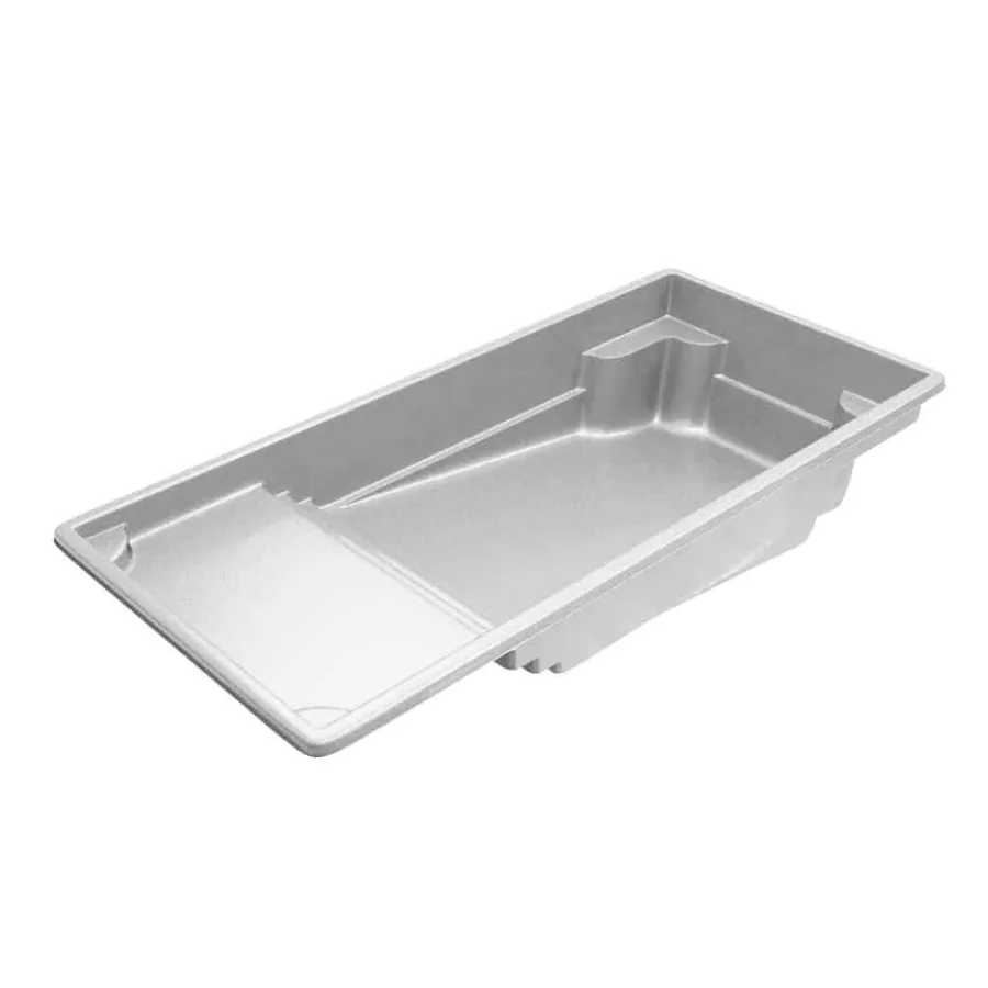 Corinthian 14 fiberglass pool shape, a Latham model