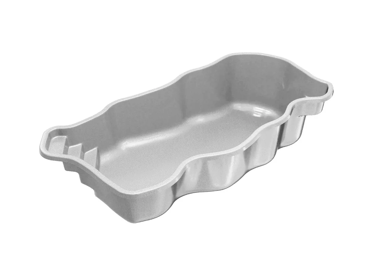 Key West one-piece composite fiberglass pool shell, a freeform shape
