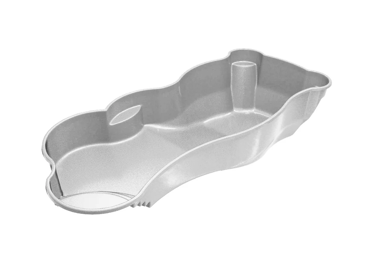 Synergy Grand one-piece composite fiberglass pool shell, a freeform shape